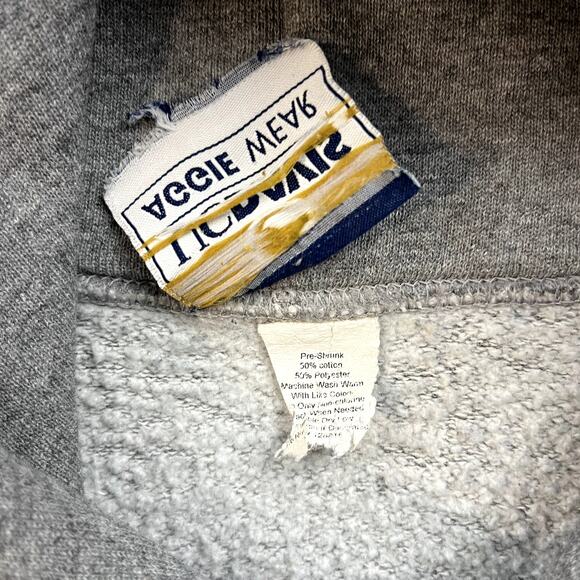 Vintage UC Davis Hoodie Sweatshirt Adult XS Gray UCD University College USA 90s - Picture 6 of 10